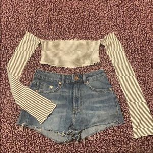 Long sleeve tube top